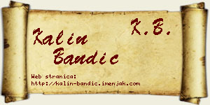 Kalin Bandić vizit kartica